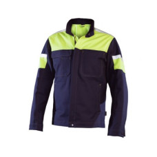 Jacket with high-visibility trim, Navy/Yellow