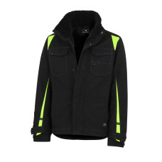 757-0 CONTRAST WINTER JACKET BLACK/YELLOW