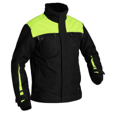 757-1 CONTRAST WINTER JACKET BLACK/YELLOW